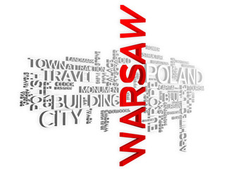 Warsaw (Poland) - 3D Typography Wallpaper