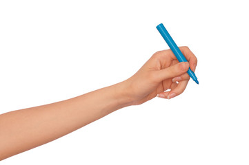 blue felt-tip pen