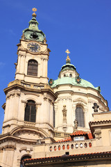 Obraz premium The beautiful View on the Prague St. Nicholas' Cathedral