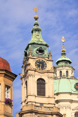 The beautiful View on the Prague St. Nicholas' Cathedral