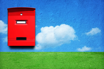 Red mail box