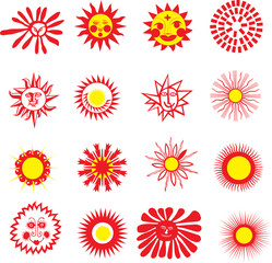 sun symbols vector