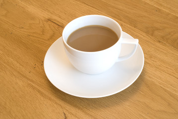 White Coffee on Table