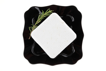 soft cheese and rosemary