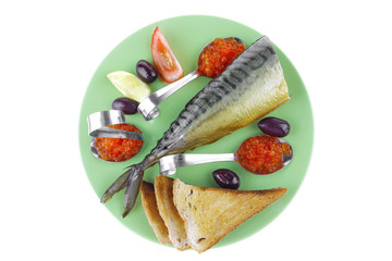 served smoked fish