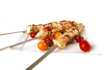 grilled chicken shish kebab