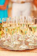 flutes of champagne