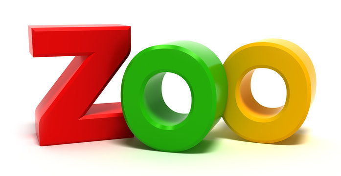 Word xoo with colourful letters. 3D concept