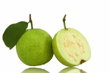 Guava Isolated on White background.