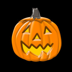 Halloween Pumpkin over black