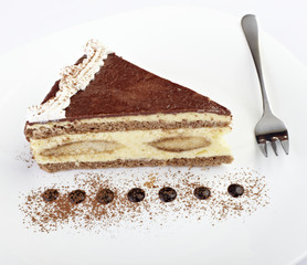 cream chocolate cake sweet food