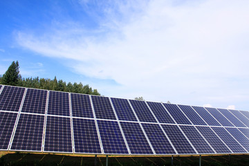 Solar Power Station in the green Nature