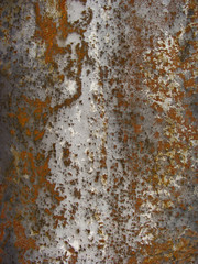 gray brown orange white rust pattern on a metal steel plate