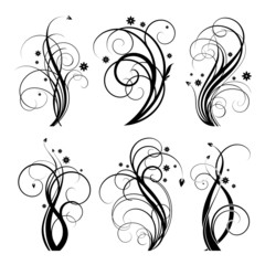 black swirl design