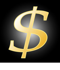 Black backround with symbol dollar, vector