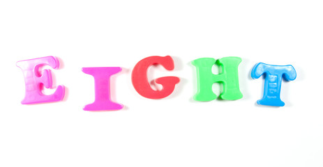 eight, weitten in fridge magnets