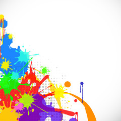 Abstract background with colorful blob.
