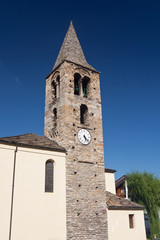 Fototapeta na wymiar Roman wieża w Pre Saint Didier, Włochy