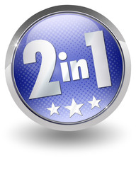 button blue 2 in 1 two in one