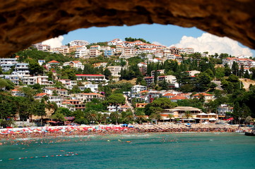 Beach in Ulcinj, Montenegro - obrazy, fototapety, plakaty
