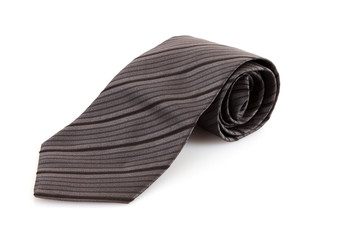 striped tie  isolated on white