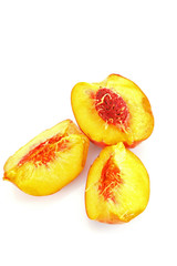 peach  on white background