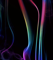 Abstract background of beautiful color smoke waves.