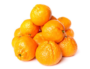 Oranges isolated on white background.