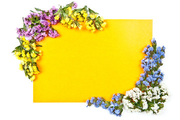 Isolated card with flowers