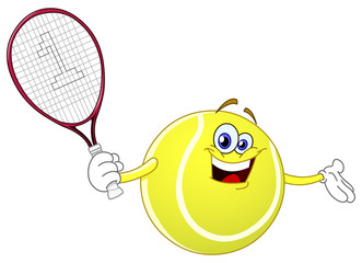 Cartoon tennis ball