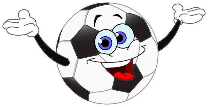 Cartoon soccer ball