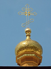 Gilded onion dome of orthodox church