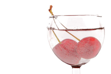 Cherry in water