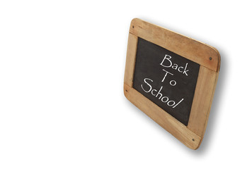 Frame back to school on a white background
