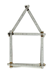 haus aus zollstock geformt