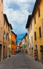 Streets of San Quirico D'Orcia,Tuscany.