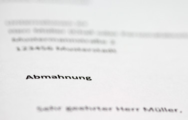 Abmahnung