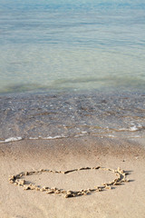 Herz im Sand