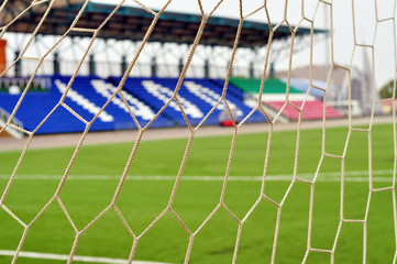 Fototapeta premium Football net, close-up