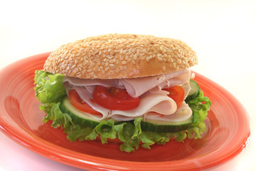 Bagel mit Hänchenbrust
