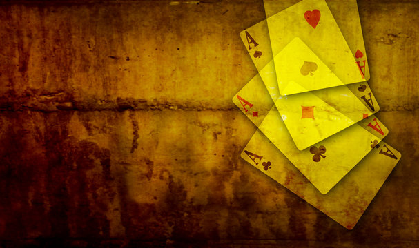 Flyer jeu de carte poker illustration