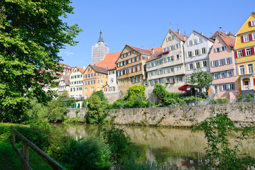 Fototapeta premium Necker Promenade - Tübingen, Germany