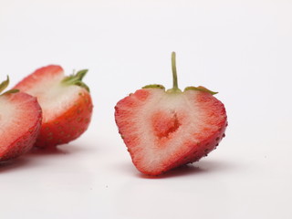 Erdbeeren geschnitten