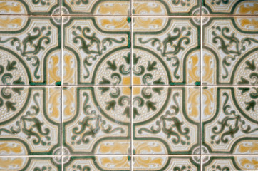 Traditional Portuguese glazed tiles