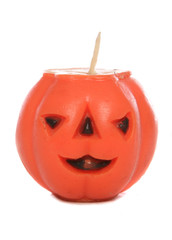 Halloween pumpkin candle