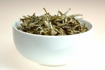 Grüner Tee Snow Bud in Teeschale