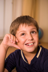 Portrait of young cheerful boy