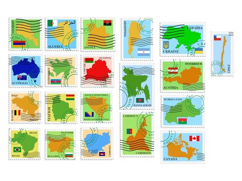 vector stamp collection