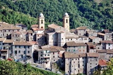 Fototapeta na wymiar Widok Piglio - Frosinone - Lazio - Włochy