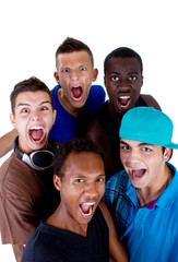 Obraz premium Young fresh group of hip teenagers.